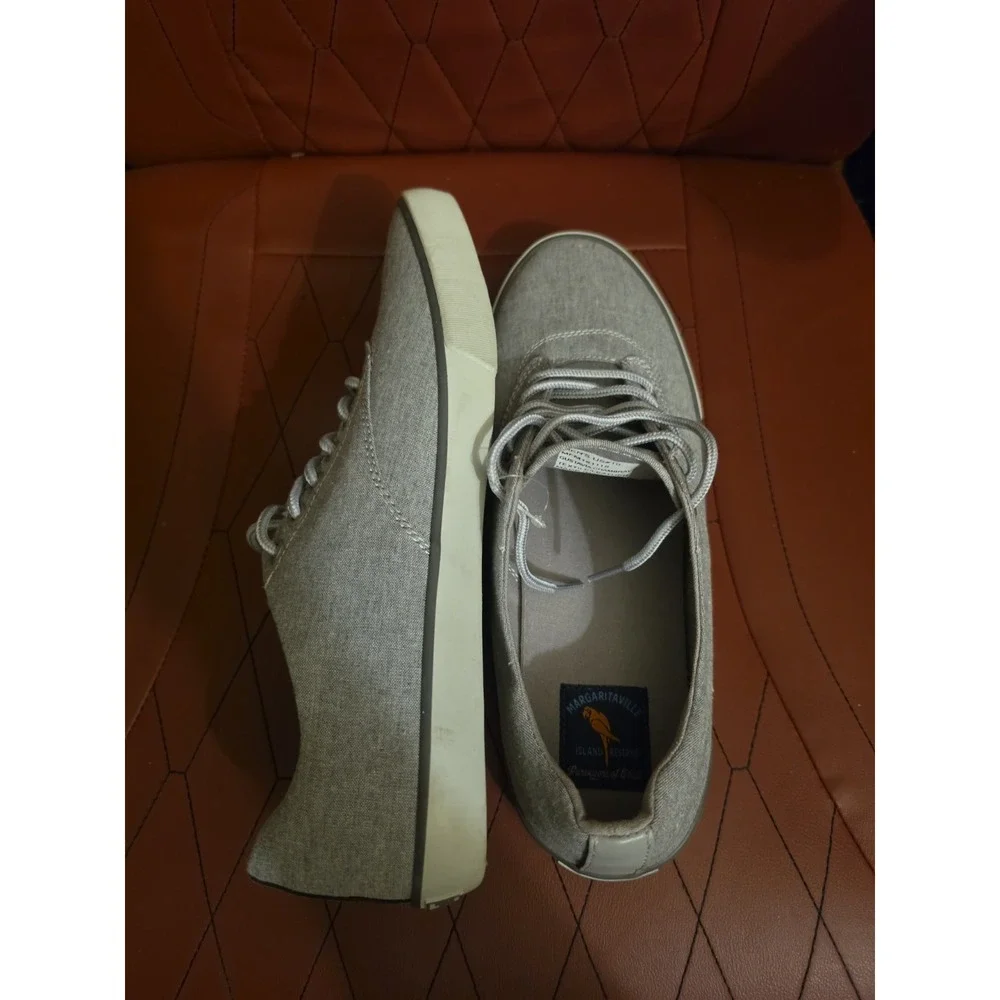 New In Box Margaritaville Grey Lorient Terry Men's Lace Up Shoes Size Us 10